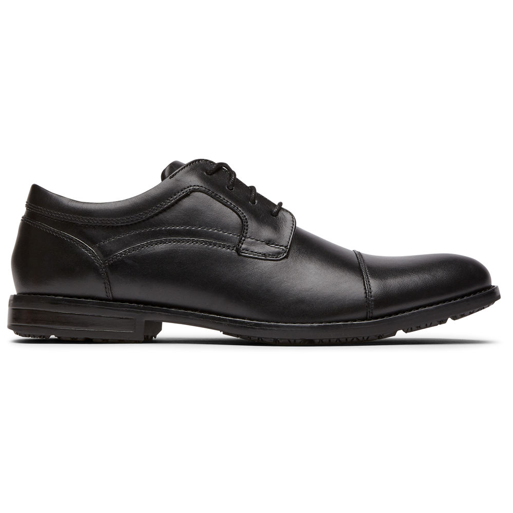 ロック ポート ビジネス シューズ メンズ 黒 - Mykel Cap Toe - JOZ432590